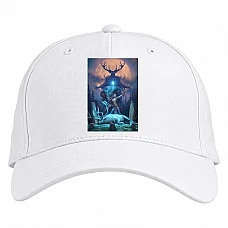 Baseball cap with Print The Elder Scrolls Hircine Print - white