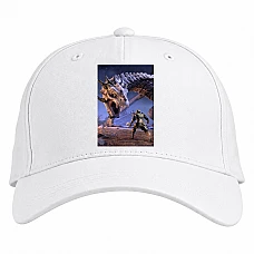 Baseball cap with Print The Elder Scrolls Hero Dragon - white
