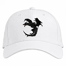 Baseball cap with Print The Elder Scrolls Dragon Logo - white