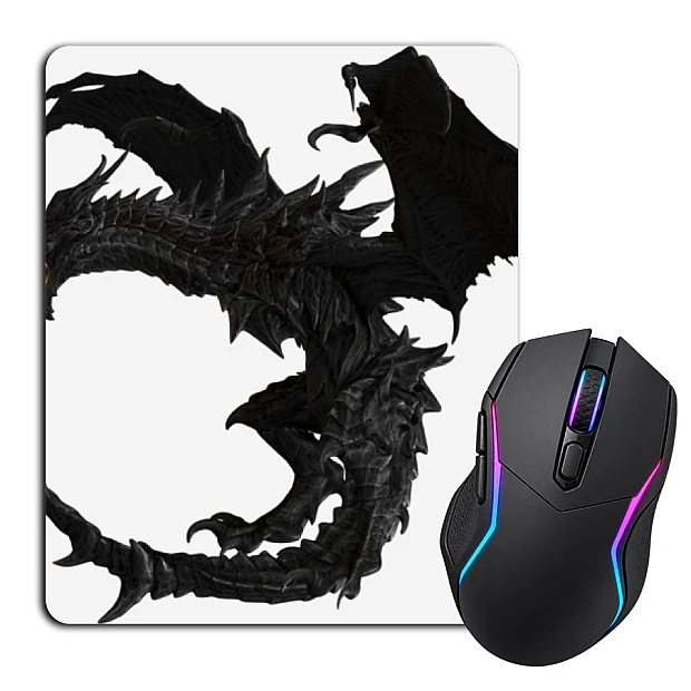 Mouse pad with print The Elder Scrolls Dragon Logo