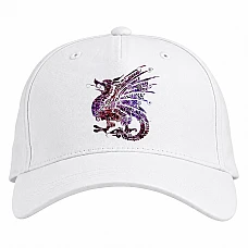 Baseball cap with Print The Elder Scrolls Magic Dragon Print - white