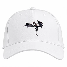 Baseball cap with Print The Elder Scrolls Theme Dragon Print - white