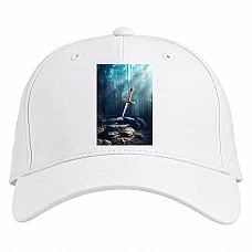 Baseball cap with Print The Elder Scrolls Sword - white
