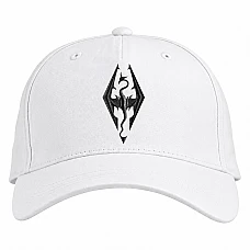 Baseball cap with Print The Elder Scrolls Logo Skyrim - white