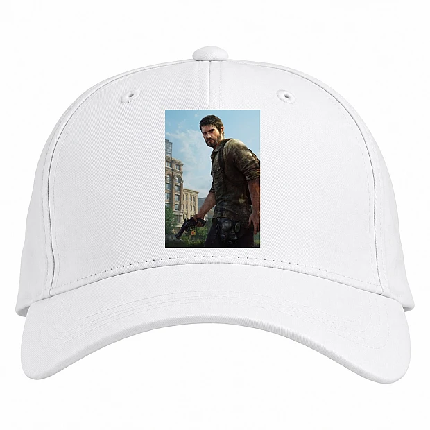 Baseball cap with Print The Last Of Us Joel - white