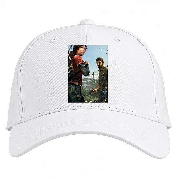Baseball cap with Print The Last Of Us Main Heroes Print - white