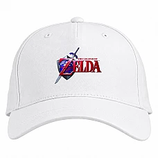 Baseball cap with Print The Legend Of Zelda Logo - white