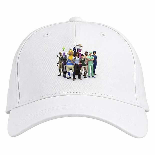 Baseball cap with Print The Sims Heroes - white