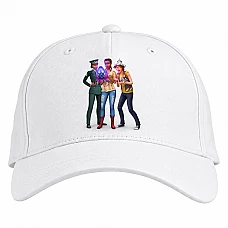 Baseball cap with Print The Sims Heroes Print - white