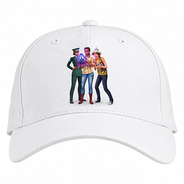 Baseball cap with Print The Sims Heroes Print - white