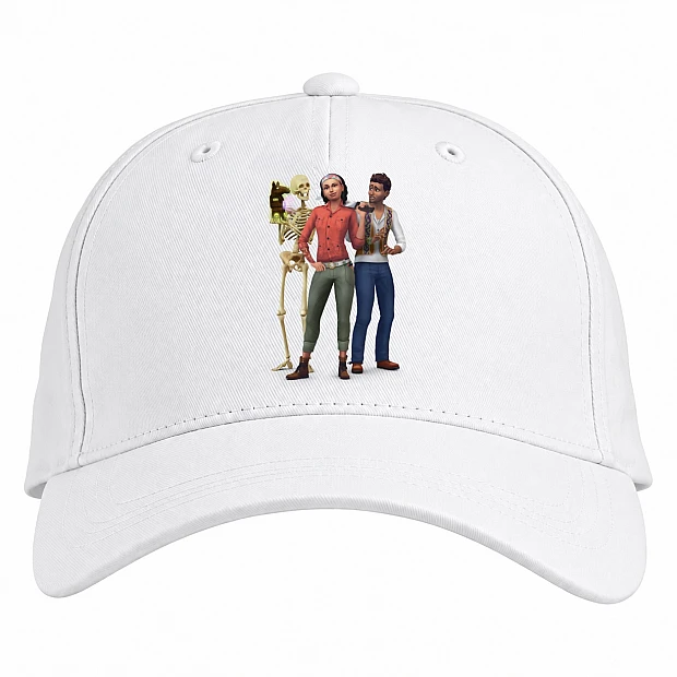 Baseball cap with Print The Sims Theme Heroes - white