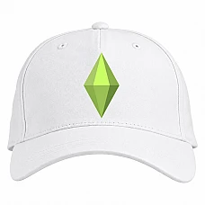 Baseball cap with Print The Sims Logo - white