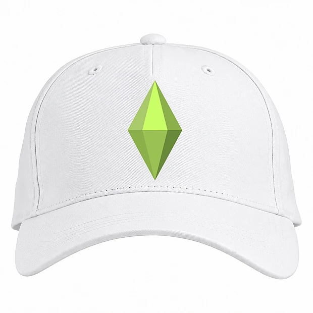 Baseball cap with Print The Sims Logo - white