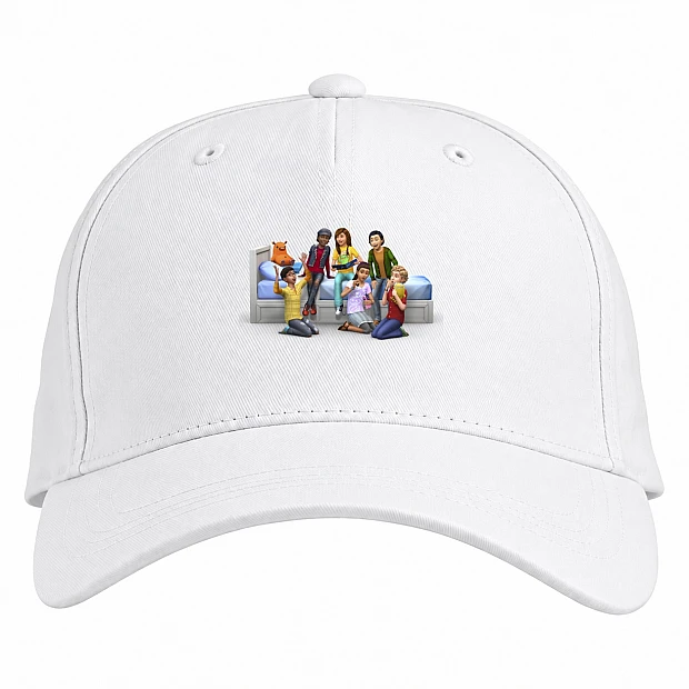 Baseball cap with Print The Sims Cute Heroes - white