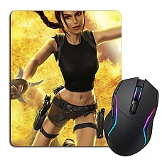 Mouse pad with print Tomb Raider Explosion Lara Croft