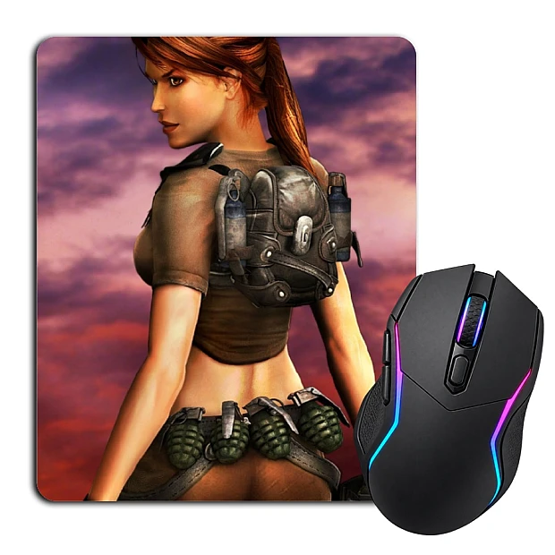 Mouse pad with print Tomb Raider Hero Lara Croft