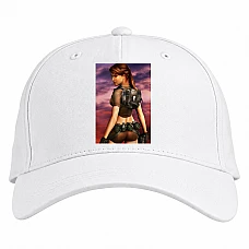 Baseball cap with Print Tomb Raider Hero Lara Croft - white