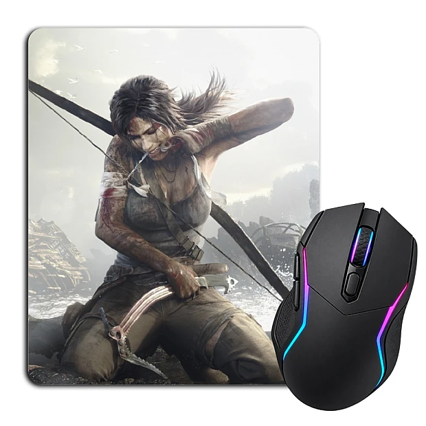 Mouse pad with print Tomb Raider Lara Croft Hero Girl