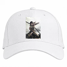 Baseball cap with Print Tomb Raider Lara Croft Hero Girl - white