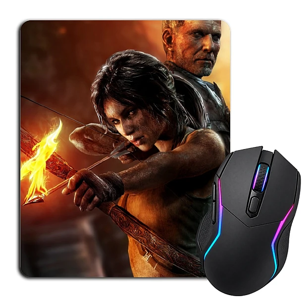 Mouse pad with print Tomb Raider Heroes