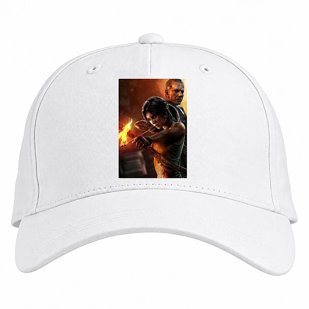 Baseball cap with Print Tomb Raider Heroes - white