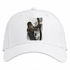 Baseball cap with Print Tomb Raider Lara Croft Archer - white