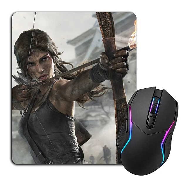 Mouse pad with print Tomb Raider Lara Croft Archer