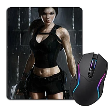 Mouse pad with print Tomb Raider Lara Croft Strong Hero