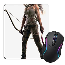 Mouse pad with print Tomb Raider Lara Croft Strong Hero Print