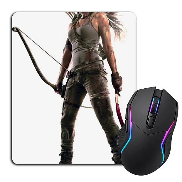 Mouse pad with print Tomb Raider Lara Croft Strong Hero Print