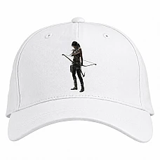 Baseball cap with Print Tomb Raider Hero Girl Lara Croft - white