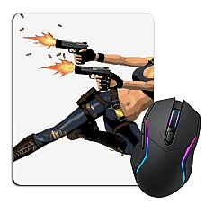 Mouse pad with print Tomb Raider Lara Croft With Guns