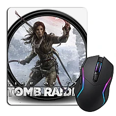 Mouse pad with print Tomb Raider Logo Print