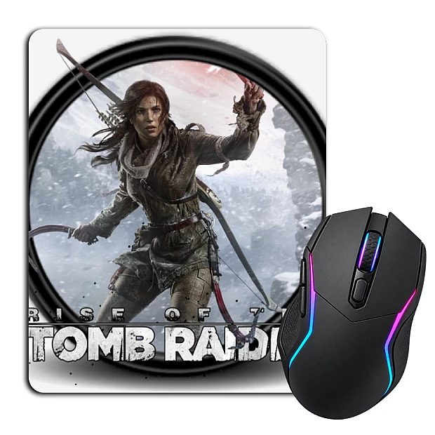 Mouse pad with print Tomb Raider Logo Print