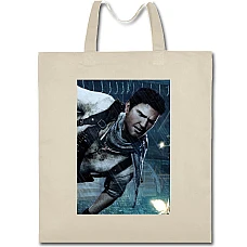 Eco bag with print Uncharted Print - beige