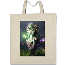 Eco bag with print Warframe Creature - beige