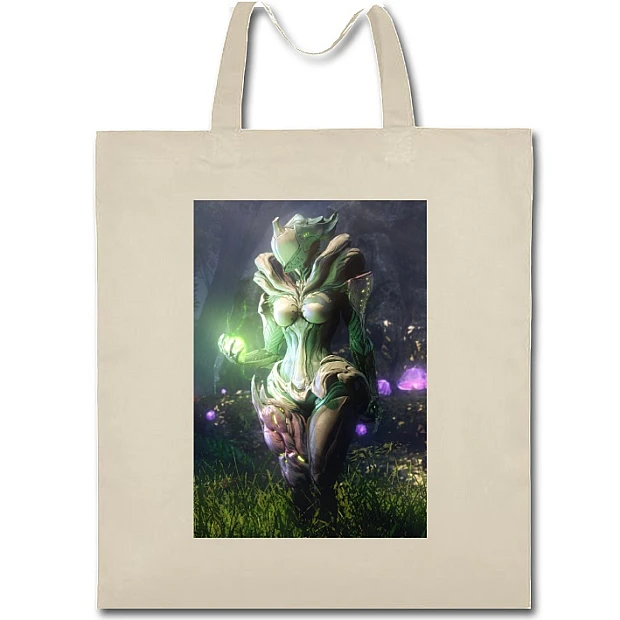 Eco bag with print Warframe Creature - beige