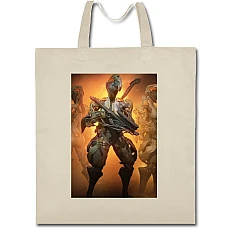 Eco bag with print Warframe Creature Print - beige