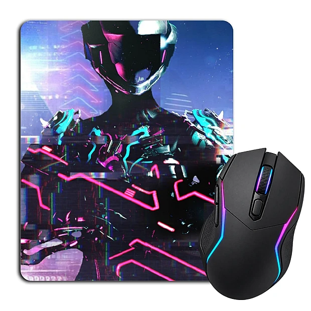 Mouse pad with print Warframe Neon Hero
