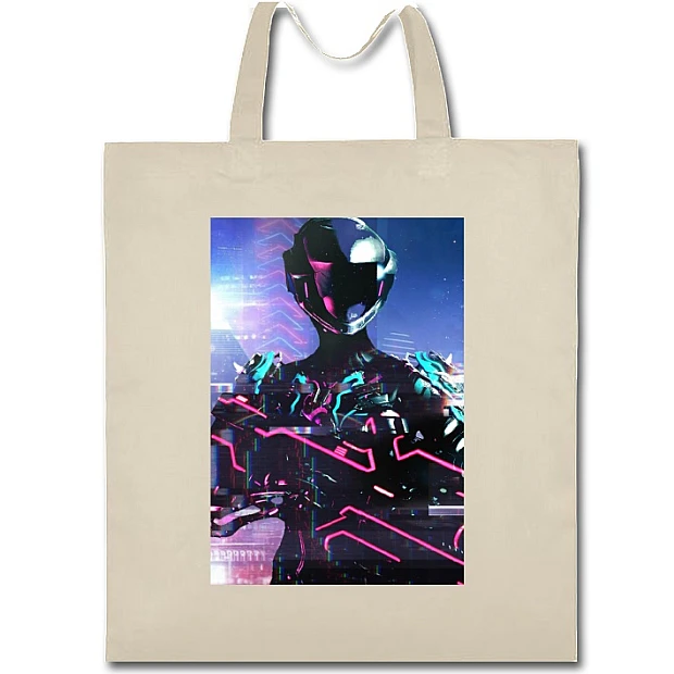 Eco bag with print Warframe Neon Hero - beige