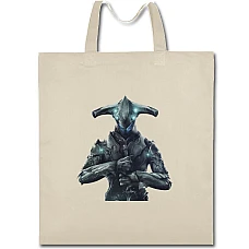Eco bag with print Warframe Main Theme - beige