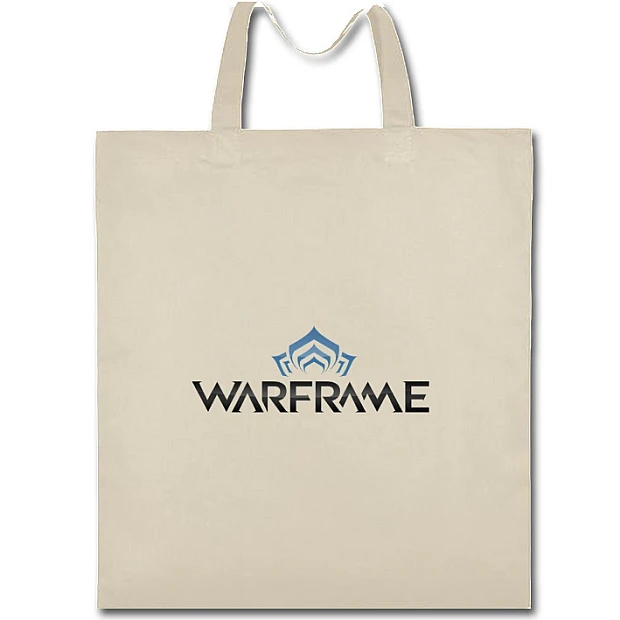 Eco bag with print Warframe Logo - beige
