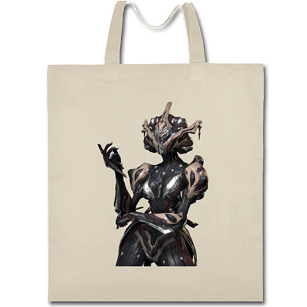 Eco bag with print Warframe Powerful Creature - beige