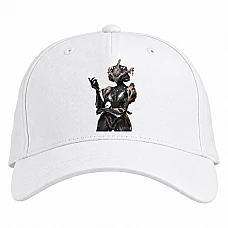 Baseball cap with Print Warframe Powerful Creature - white