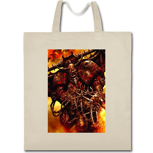 Eco bag with print Warhammer Strong Hero Theme - beige