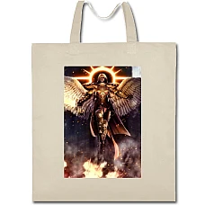 Eco bag with print Warhammer Angel - beige
