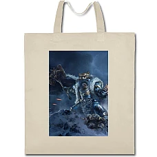 Eco bag with print Warhammer Powerful Hero Print - beige
