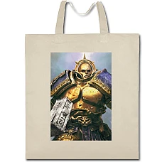 Eco bag with print Warhammer Powerful Hero Theme - beige