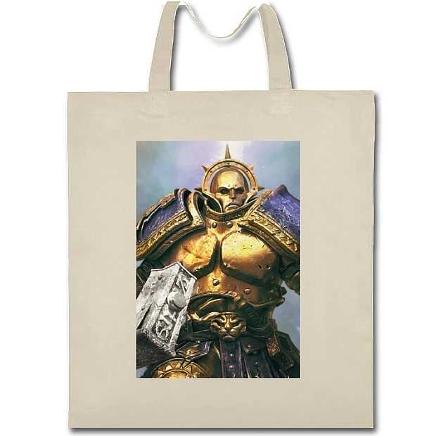 Eco bag with print Warhammer Powerful Hero Theme - beige