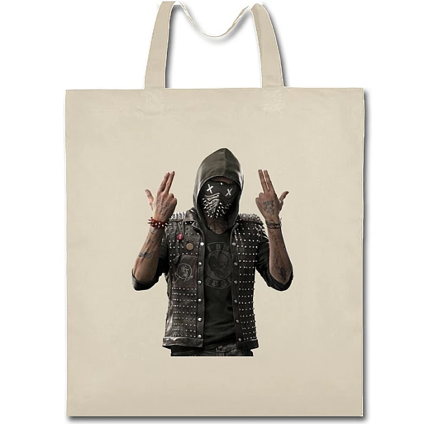 Eco bag with print Watch Dogs Hero - beige